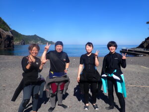 山口健青海島でダイビング　WITH山口の集合写真